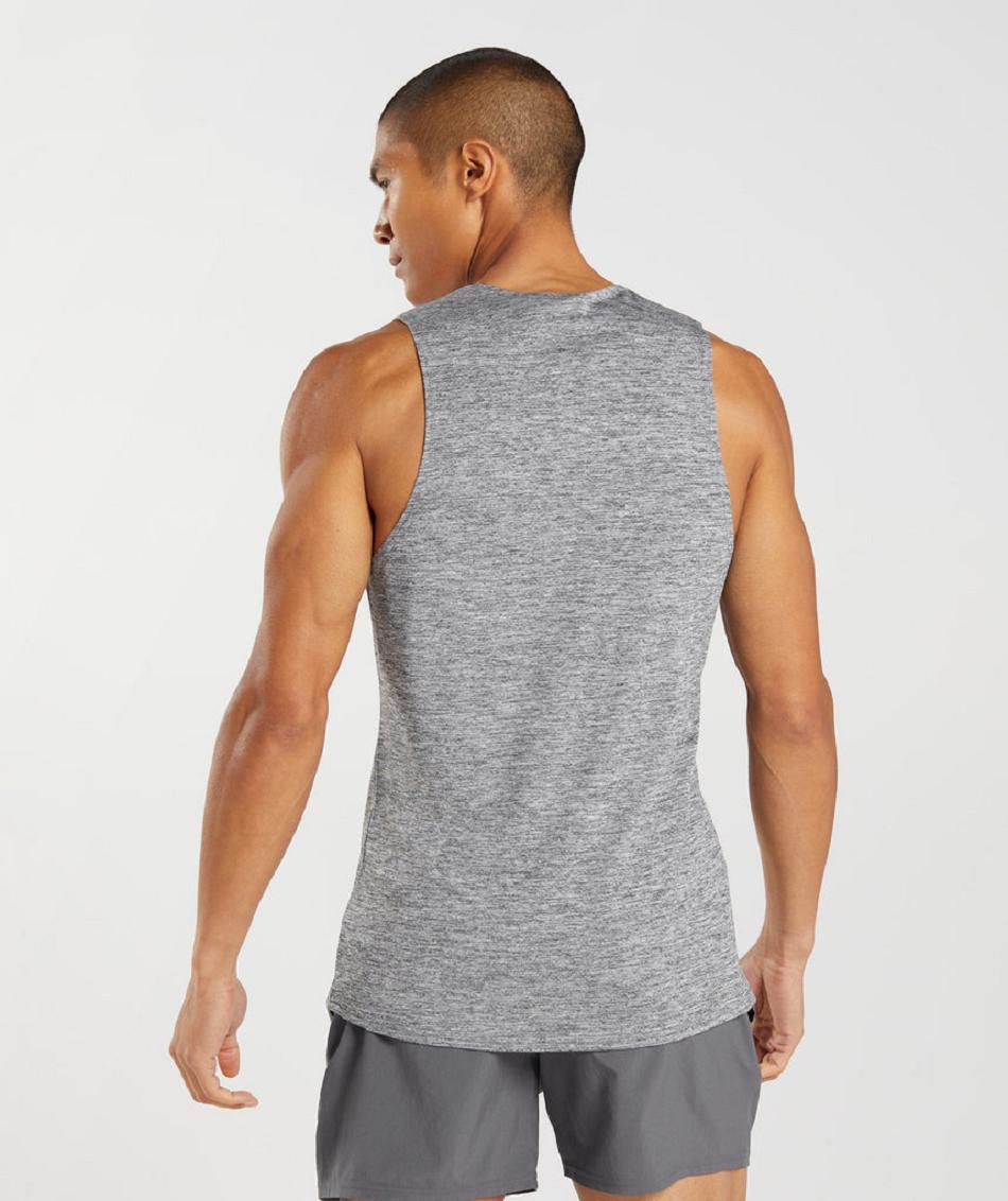 Camiseta Tirantes Gymshark Arrival Slim Marl Hombre Gris Gris Claro | CO 3150VRW